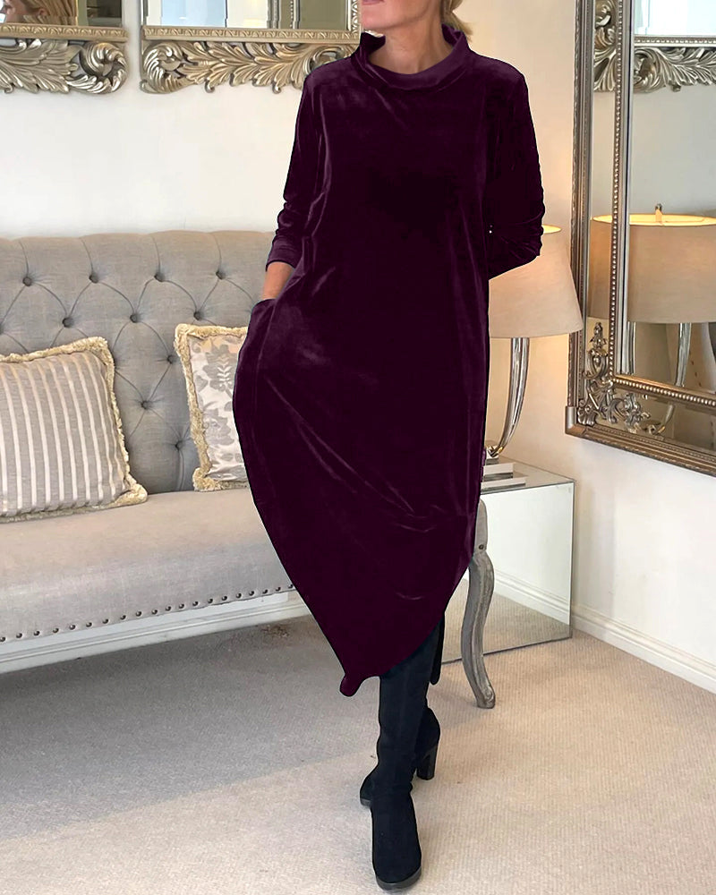 Charmaine | Velvet Dress With Pockets