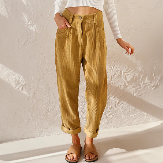 Elise | Casual Cordruroy Trousers