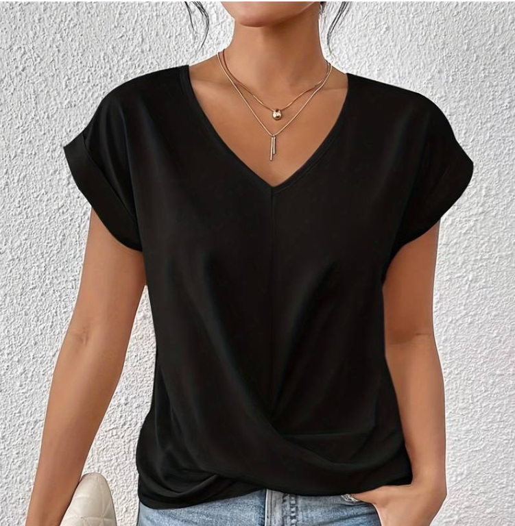 Emeralda | Elegant V-Neck Top