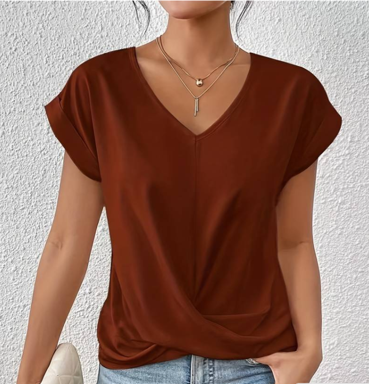 Emeralda | Elegant V-Neck Top