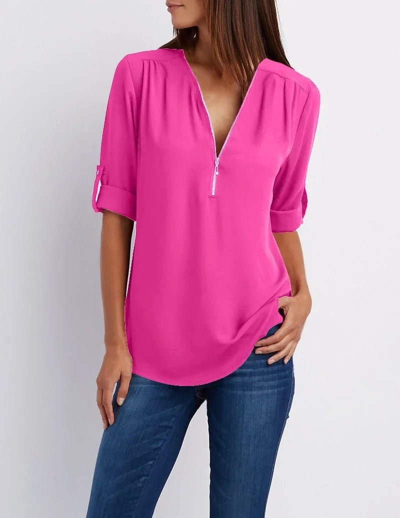 Ruby | Half-Zip Blouse