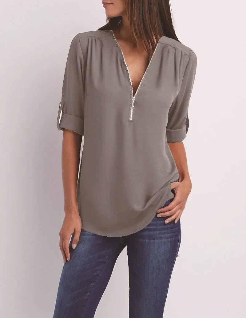 Ruby | Half-Zip Blouse