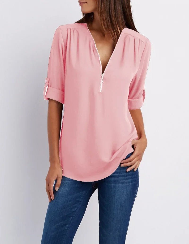 Ruby | Half-Zip Blouse