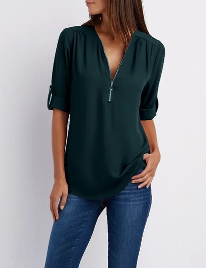 Ruby | Half-Zip Blouse