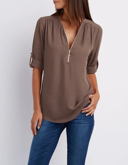 Ruby | Half-Zip Blouse