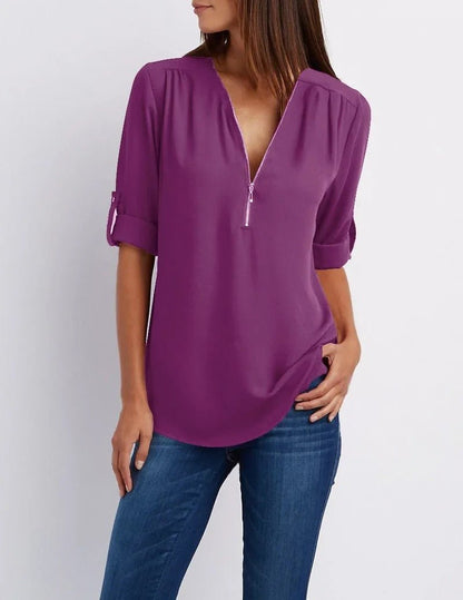 Ruby | Half-Zip Blouse