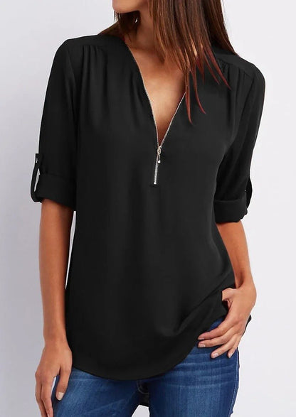 Ruby | Half-Zip Blouse