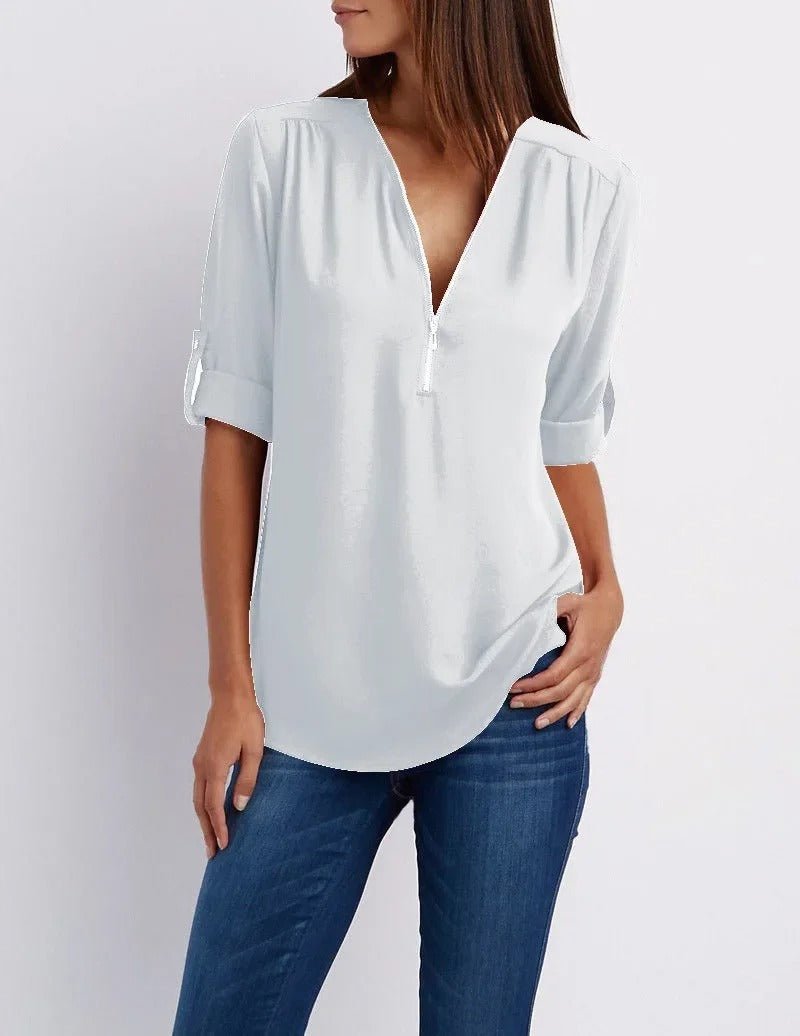 Ruby | Half-Zip Blouse