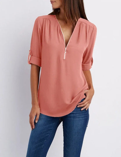 Ruby | Half-Zip Blouse