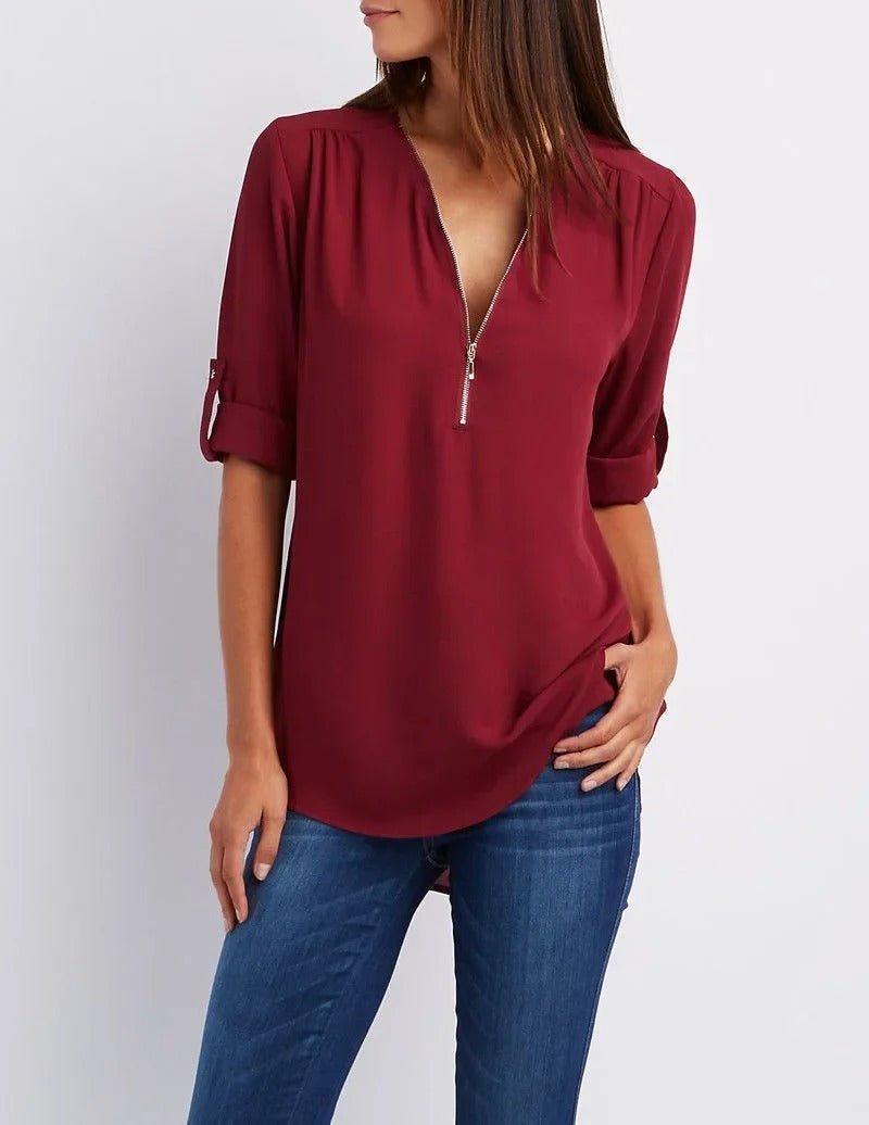 Ruby | Half-Zip Blouse